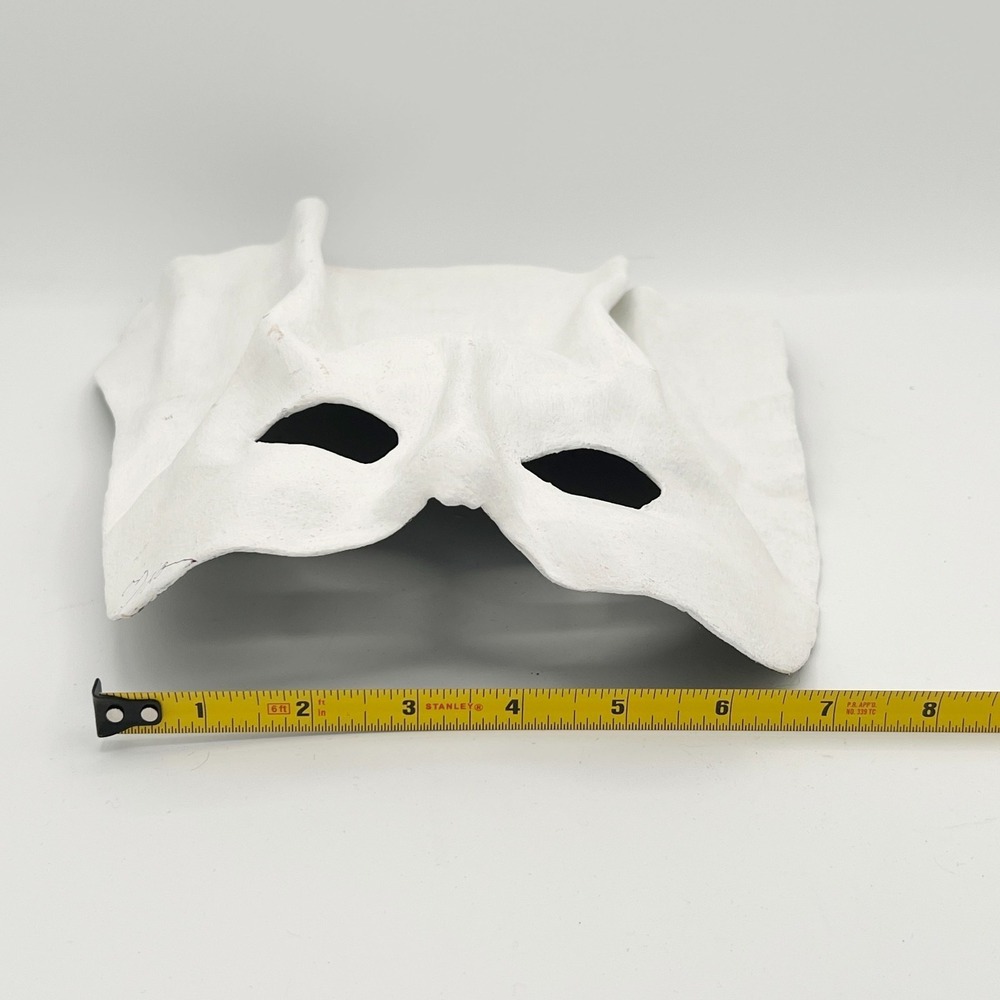 Artisan Crafted Papier-mâché Mask Halloween Mardi Gras Wall Decor Theater - Picture 10 of 12